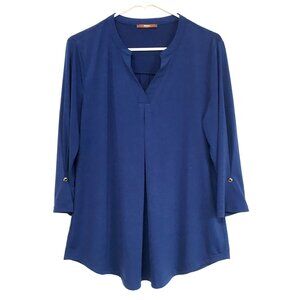 Gaharu Women's Blue Long sleeve Blouse Size Large